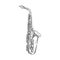 Saxophone isolated woodwind musical instrument