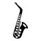 Saxophone logotype music instrument icon symbol vector illustration