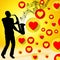 Saxophone Music Indicates Valentine Day And Acoustic