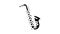 saxophone music instrument glyph icon animation