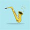 Saxophone Musical instrumental vector illustration