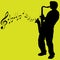 Saxophone player illustration