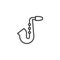 Saxophone trumpet line icon