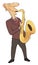Saxophonist. Jazz musician. Cartoon