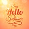 Say Hello to Summer vector sunshine background