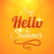 Say Hello to Summer vector sunshine background