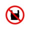 Say no to plastic bag vector icon sign in red stop circle environmental protection. illustration