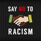 Say no to racism vector illustration