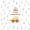 Say yes to new adventures text Cute yellow car print Forest Kids background Baby design vector