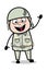 Saying Hello - Cute Army Man Cartoon Soldier Vector Illustration