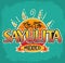 Sayulita Mexico - vector icon, emblem design