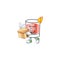 Sazerac alcohol cartoon character with bring box mascot