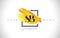 SB Golden Letter Logo Design with Creative Gold Brush Stroke
