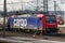 An sbb cargo train at aachen central station in germany