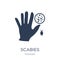 Scabies icon. Trendy flat vector Scabies icon on white background from Diseases collection