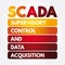 SCADA - Supervisory Control And Data Acquisition acronym, technology concept background