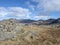 Scafells seen from Hard Knott summit cairn