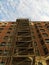 Scaffolding on apartment building