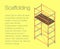 Scaffolding concept background, isometric style