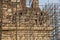 Scaffolding erected for the restoration of Krishna Temple in Hampi