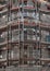 Scaffolding on facade of a multi-storey residential building