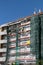 Scaffolding on a multistory apartment building