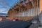 Scaffolding structure in the construction of a flyover