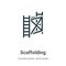 Scaffolding vector icon on white background. Flat vector scaffolding icon symbol sign from modern construction and tools