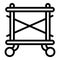 Scaffolding on wheel icon, outline style