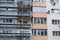 Scaffoldings on the facade of a block of flats