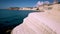 Scala dei Turch, sunset at the white cliffs of Scala dei Turchi in Realmonte Sicily