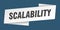 scalability banner template. scalability ribbon label.