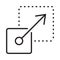 Scalability or scalable system line art vector icon for apps and websites