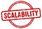 scalability stamp. scalability round grunge sign.