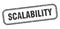 scalability stamp. scalability square grunge sign
