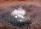 Scalding water of a geyser in yellowstone park