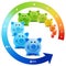 Scale class energy savings efficiency of colorful piggy bank