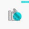 Scale, Construction, Pencil, Repair, Ruler, Clip turquoise highlight circle point Vector icon