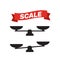 Scale icon vector. Scale vector sign isolated. Balance scale sign