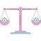 Scale icon weigh measuring vector on white