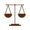 Scale justice isolated icon