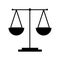 Scale justice isolated icon