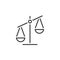 Scale line icon, libra outline vector logo, linear pictogram