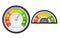 Scale is meter mood and emotions. Speedometer from red horrible mood and orange sad to green happy.