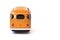 Scale model of a yellow Russian bus. Toy yellow bus