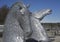 Scale models of the Kelpies