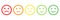 Scale of satisfaction, mood faces, happy. Survey, customer emotion feedback. Vector emoji bad, sad, angry and good smile rating