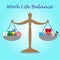 Scale Of Work Life Balance Business And Leisure Icons