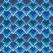 Scaled blue squares seamless vector pattern