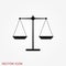 Scales icon. Scales of justice vector icon. Court of law symbol